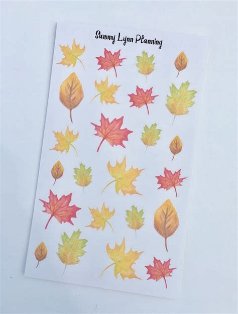 Fall Leaves Stickers | Etsy