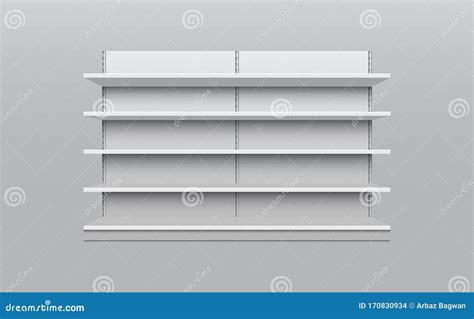 Store Shelves Design for Products Sell Stock Vector - Illustration of ...