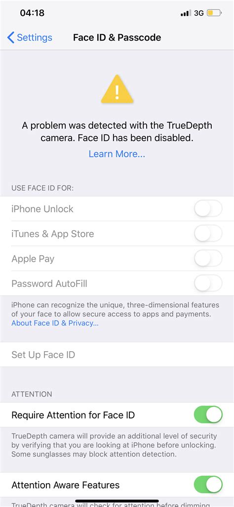 FaceID disable problem - Apple Community