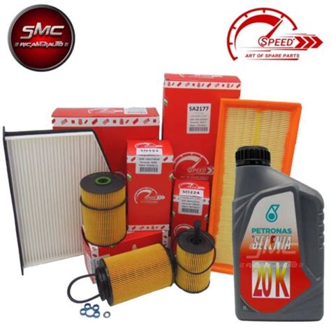 KIT TAGLIANDO 3 FILTRI SPEED OLIO SELENIA 20K 10W40 FIAT 500 1 2 1 4