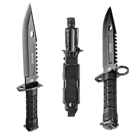 Faca TATICA Explorer Black Bainha MILITAR Invictus Carbone