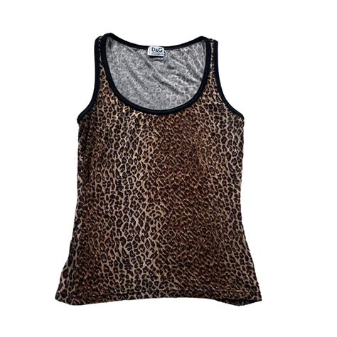 Vintage Dolce Gabbana Cheetah Print Tank Top From Depop