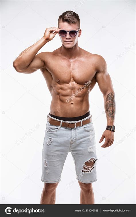 Muscular Bodybuilder Guy With Sunglasses Stock Photo By Italo 278096528