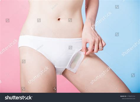 Woman Waxing Her Bikini Line On 스톡 사진 지금 편집 1170251212