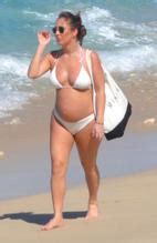 Lauryn Goodman In A White Two Piece Bikini At The Beach In Santa Cruz De Tenerife AZNude