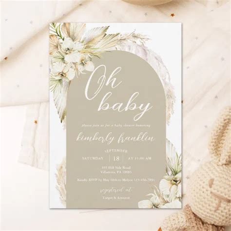 Boho Baby Shower Invitation Zazzle