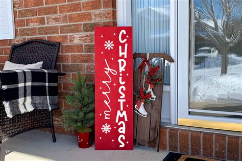 Merry Christmas Porch Sign Svg Cut File By Craftlabsvg Thehungryjpeg