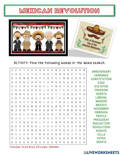 Mexican Revolution Interactive Worksheet Educativo