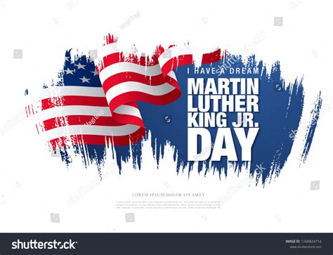 Martin Luther King Day Banner Layout Stock Vector (Royalty Free ...