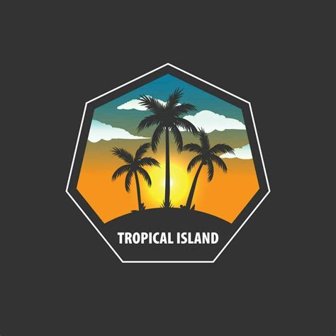 Tropical Island logo vector 27505989 Vector Art at Vecteezy