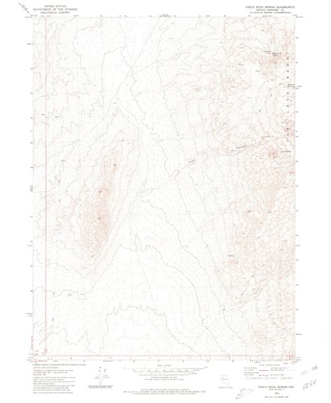 Classic Usgs Eagle Rock Spring Nevada 75x75 Topo Map Mytopo Map Store