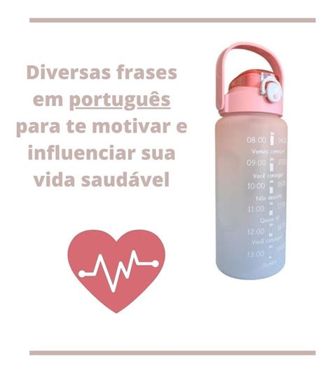 Garrafa Squeeze De Gua Lt P Academia Frases Motivacionais