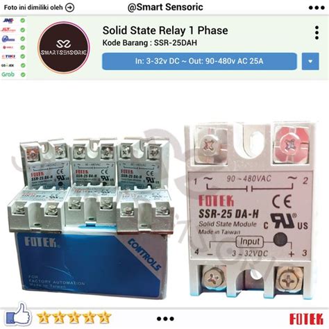 Jual Fotek SSR 25DAH Solid State Relay 25A DC Control AC SSR Made In