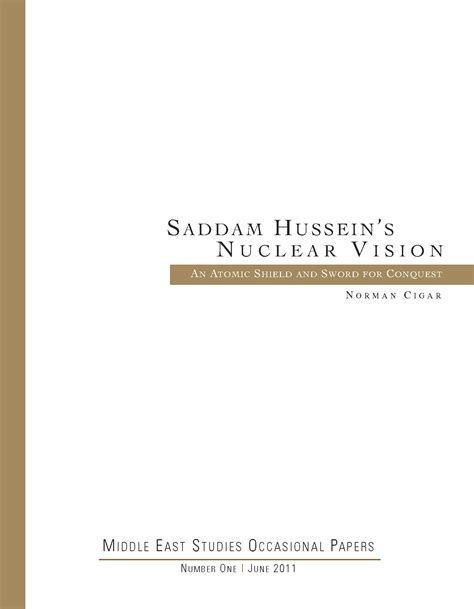 Saddam Husseins Nuclear Vision
