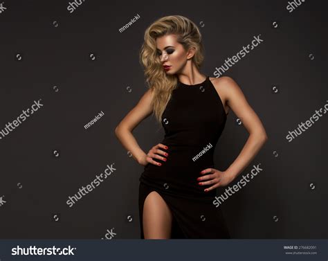 Black Dress Sexy Blonde Images Stock Photos Vectors Shutterstock