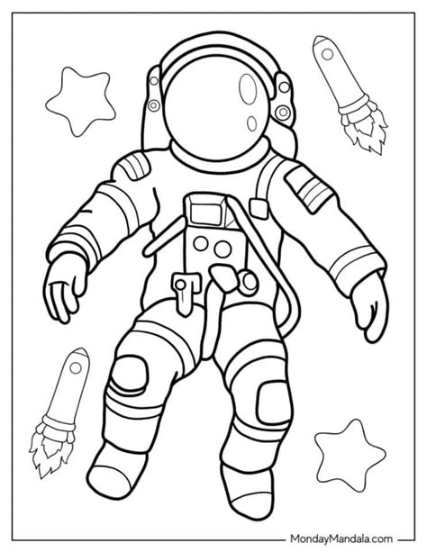 20 Astronaut Coloring Pages Free Pdf Printables