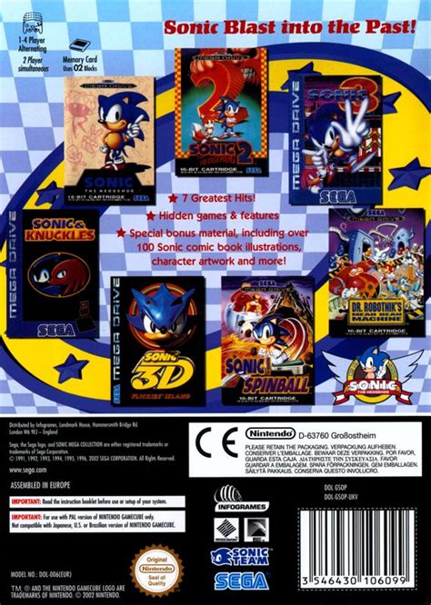 Sonic Mega Collection (2002) GameCube box cover art - MobyGames