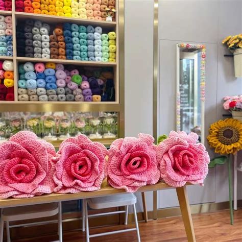 big rose crochet pattern crochet flower pattern hanging knitted rose
