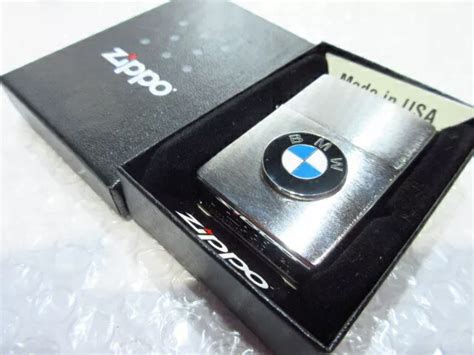 Zippo Huile Briquet Bmw Logo Embl Me M Tal Grand Type Argent Laiton