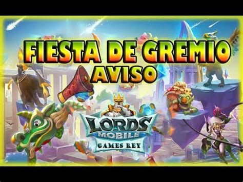 AVISO FIESTA DE GREMIO PREMIOS CAMARADA DE TESORO LORDS