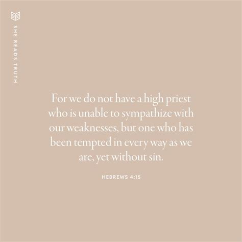 The Words For We Do Not Have A High Priest Who Is Unable To Sympathize