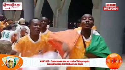 CAN 2023 explosion de joie au stade d Ebimpé après la qualification