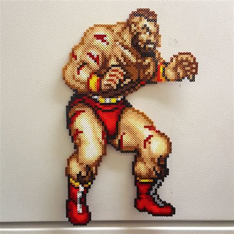 Street Fighter Perler Sf2 Street Fighter 2 Pixel Art 8 Bit Etsy