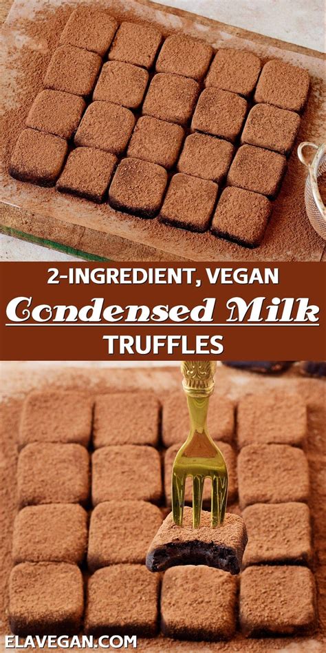 2-Ingredient Condensed Milk Chocolate Truffles - Elavegan