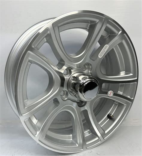 15 Inch 5 Lug Black Boat Camper Utility Cargo Trailer Rim SIB15545SM ...