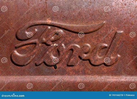 Old Ford Tractor Hood Logo Editorial Stock Photo Image Of Yesterday