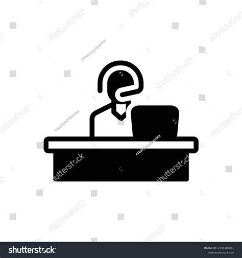 Vector Black Icon Operators Stock Vector Royalty Free 2136387061