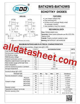 Bat Ws Datasheet Pdf Microdiode Electronics Jiangsu Co Ltd