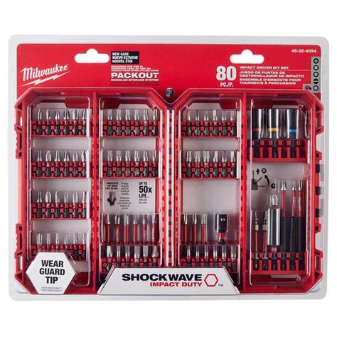 Milwaukee 80 Piece Shockwave Impact Duty Driver Bit Set 48 32 4094