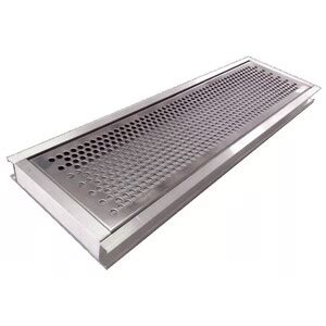 Ralo Linear Perfurado Inox Grelha 15x100 Prata Anti Insetos Leroy Merlin