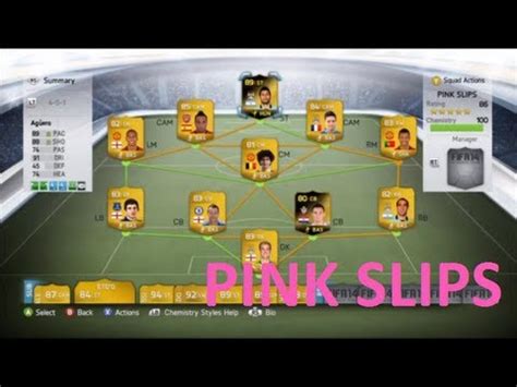 Fifa 14 Pink Slips Inform Aguero Full Premier League Team