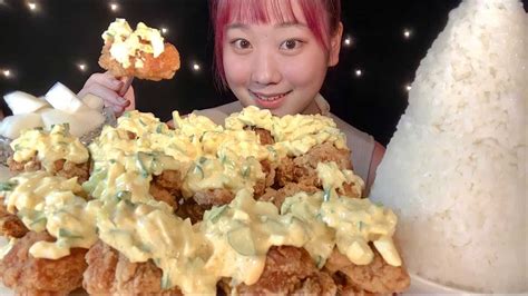 Asmr チキン南蛮風唐揚げ Fried Chicken 튀김【咀嚼音大食いmukbangeating Sounds