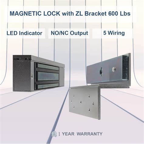 Jual Magnetic Lock With ZL Bracket 600Lbs 280Kg EmLock Led EM Lock