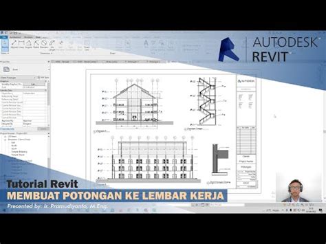 Tutorial 20 Autodesk Revit Arsitektur Membuat Potongan Pada Lembar