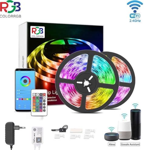 LED Stripverlichting ColorRGB Smart WiFi LED Strip Lights Works With