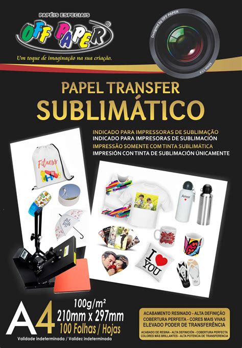 Papel Transfer para Sublimacion A4 con 100 hojas Off Paper Papéis