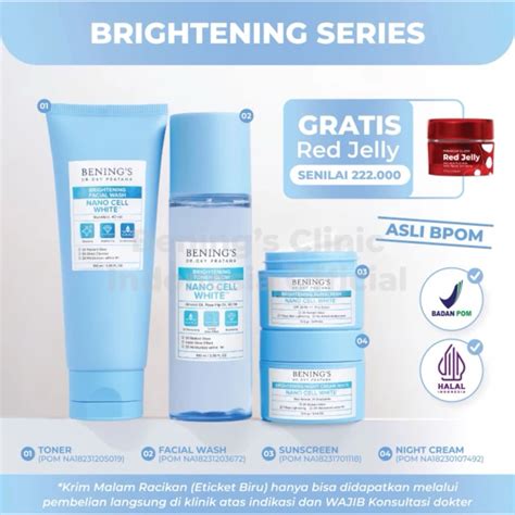 Jual PAKET BRIGHTENIG FREE RED JELLY BENING SKINCARE DR OKY PRATAMA