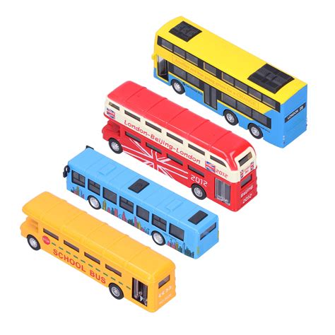 Henmomu Bus Toy, Bus Model Cartoon Graffiti Spray Paint Bus Toy Set ...