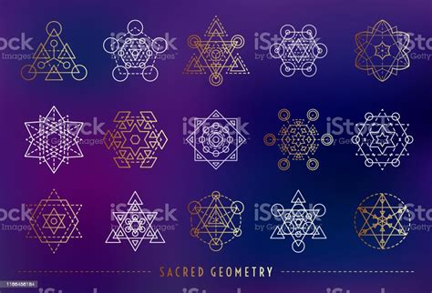 Sacred Geometry Set Stock Illustration Download Image Now Sacred Geometry Vector Star Of