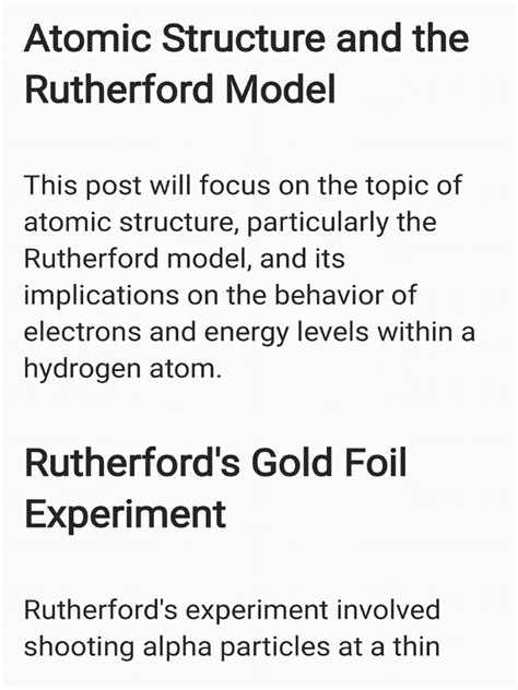 Atomic Structure and Rutherford's Model | PDF