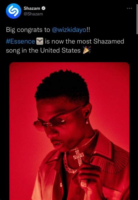 Wizkid's "Essence" Becomes Most Searched Song on US Shazam