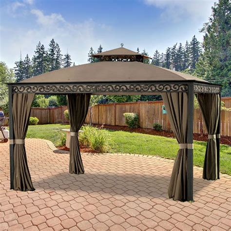 Hampton Bay Steel Pergola Replacement Canopy Pergola Gazebo Ideas