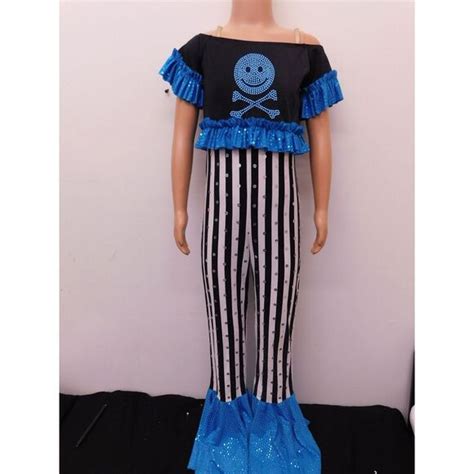 Dansco Costumes Dance Costume Dansco Dansco Skull Stripes Turquoise