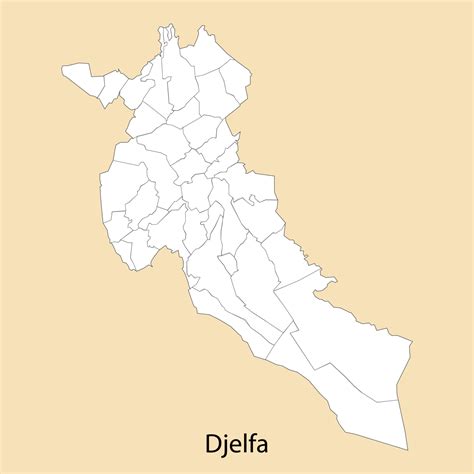 High Quality map of Djelfa is a province of Algeria 21849650 Vector Art at Vecteezy