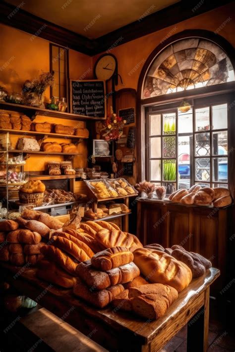premium ai image cozy local bakery  fresh bread  pastries