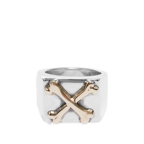 The Great Frog Cross Bones Signet Ring Silver End Gb